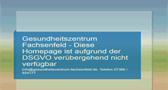 Desktop Screenshot of gesundheitszentrum-fachsenfeld.de