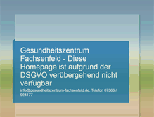 Tablet Screenshot of gesundheitszentrum-fachsenfeld.de